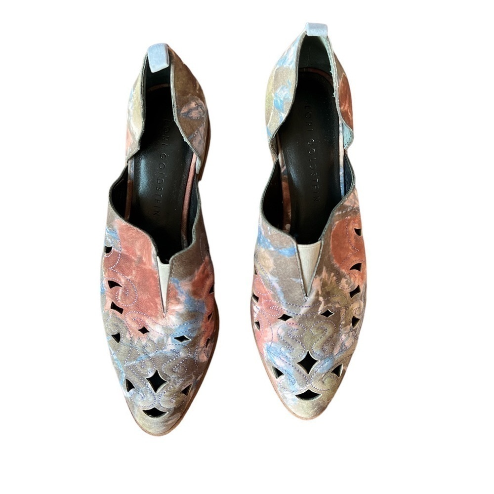 Lori Goldstein Collection Perforated Western Slip On Shoe Floral size 8 - Picture 5 of 8